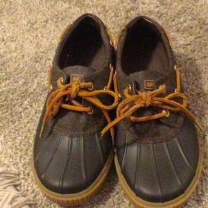 Brown Michael Kors rain shoe